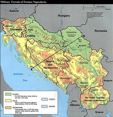 Bosnia and Herzegovina Military Terrain Map