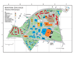 Boston College Main Chestnut Hill Campus Map