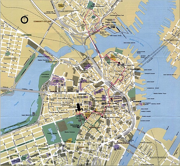 Boston Tourist Map