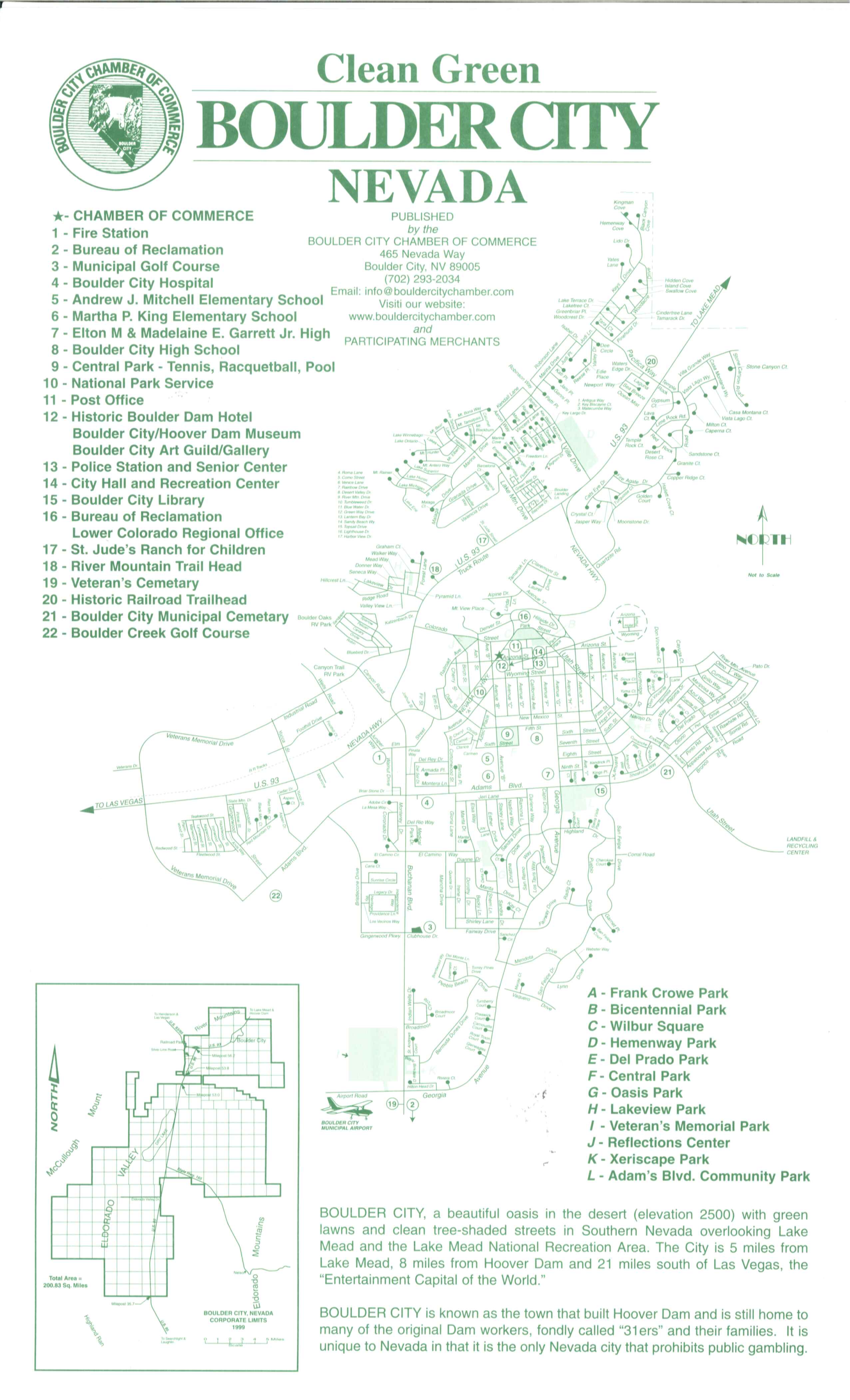 Map Of Boulder City Nevada