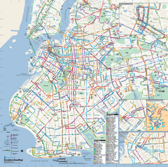 Brooklyn, New York Bus Map