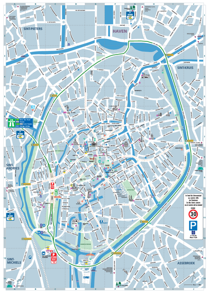 Brugge Tourist Map - Brugge Belgium • mappery