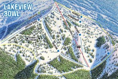 Brundage Mountain Resort Lakeview Bowl Ski Trail Map
