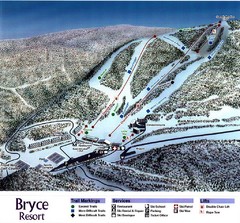 Bryce Resort Ski Trail Map