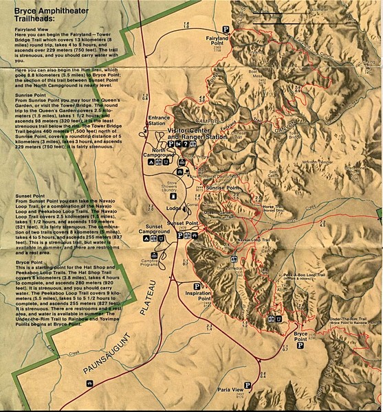 bryce canyon camping map