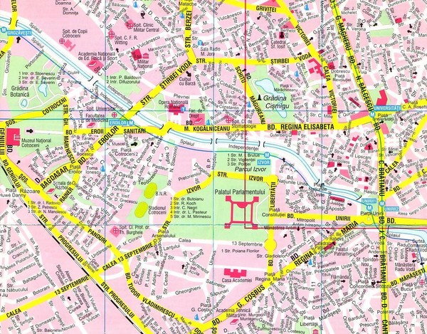 Fullsize Bucharest Street Map