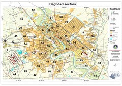 Built Up Areas and Sectors in Baghdad Map