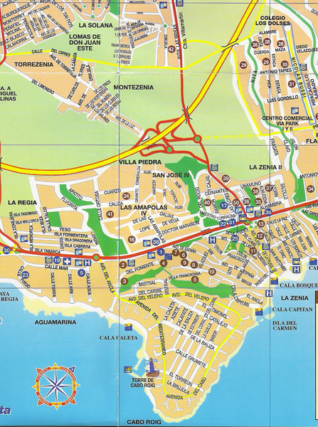 Cabo Roig Tourist Map