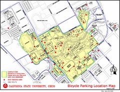 California State University, Chico Bike Parking Map