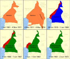 Cameroon boundary changes Map