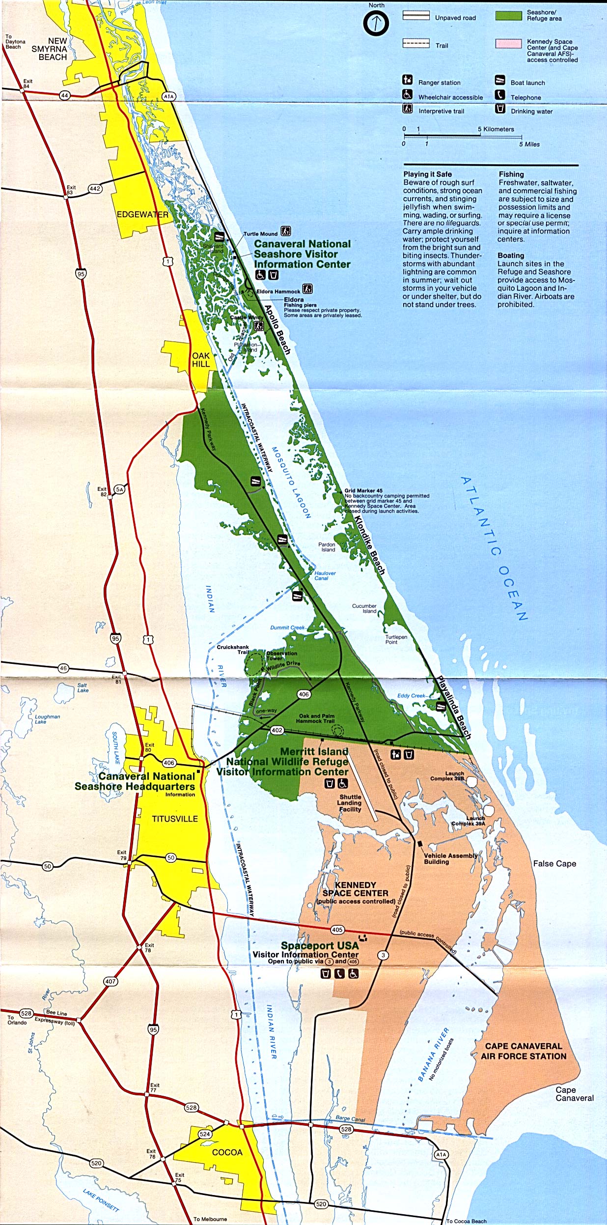 south padre national seashore map