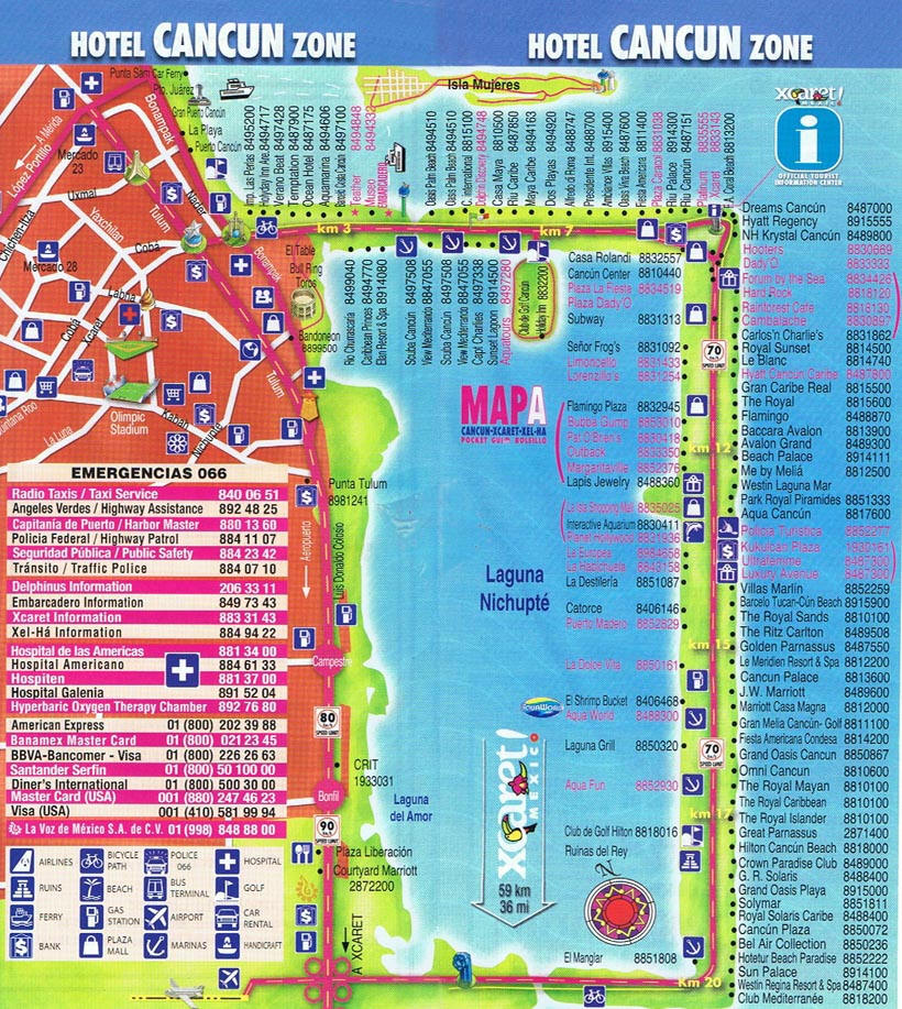 Cancun Hotel Map - Cancun • mappery