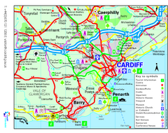 Cardiff Region Tourist Map