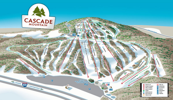 Cascade Mountains Map. Fullsize Cascade Mountain Ski