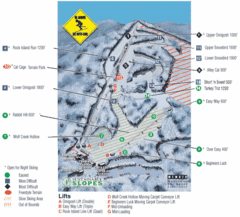 Cataloochee Ski Area Ski Trail Map