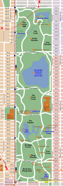 new york city central park map. Fullsize Central Park, New