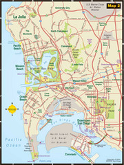 Central San Diego Tourist Map