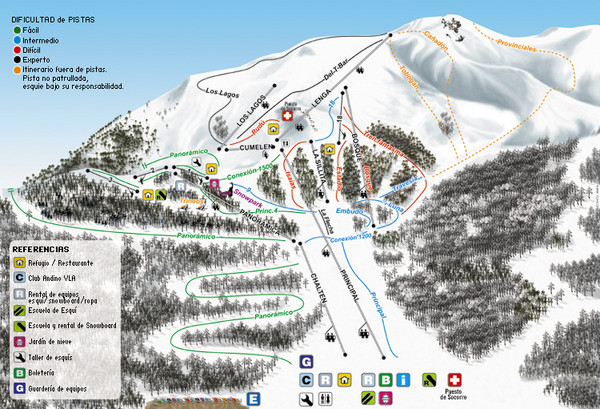 Cerro Catedral Ski Map Cerro Bayo Ski Trail Map - Neuquén Argentina • Mappery