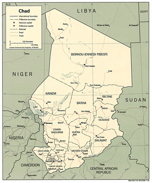 map of chad in africa. Fullsize Chad Map
