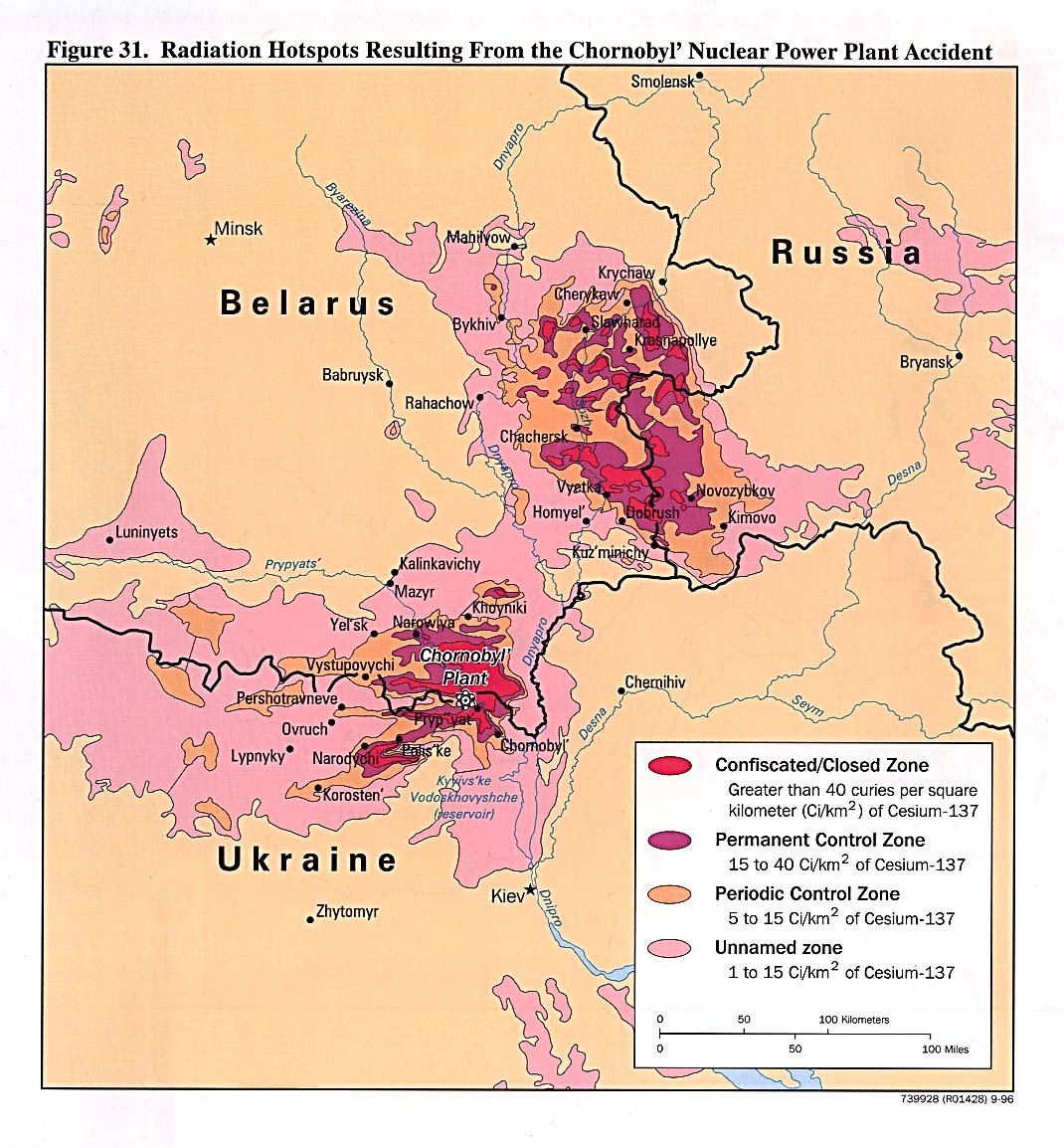 Chernobyl radiation Map • mappery