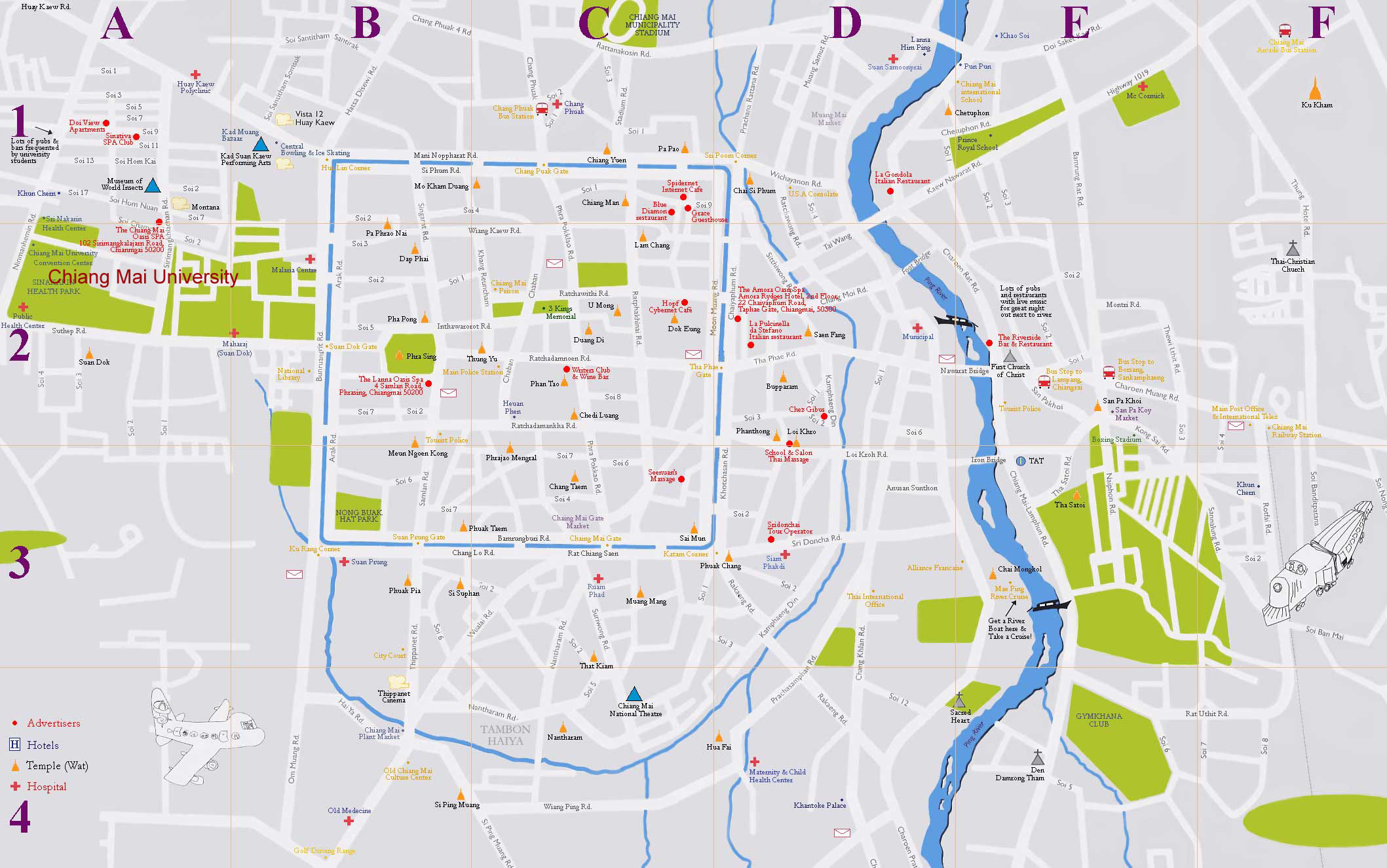 Chiang Mai Map Chiang Mai Mappery