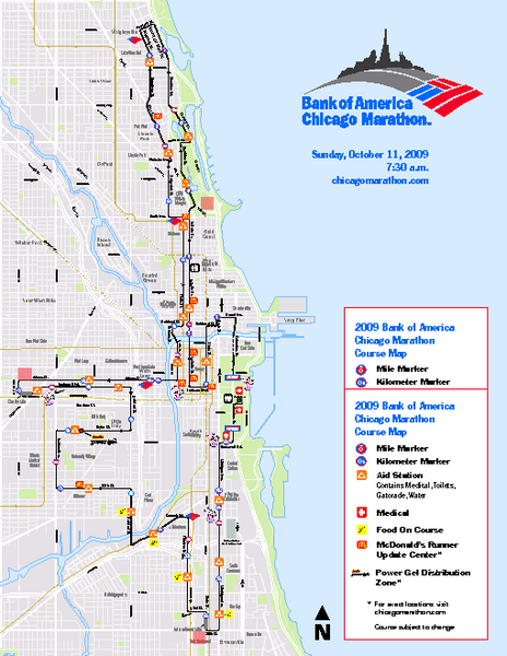 Chicago 2009 Marathon Map