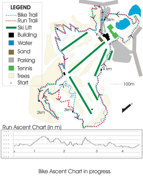 Trail map from Chicopee Ski