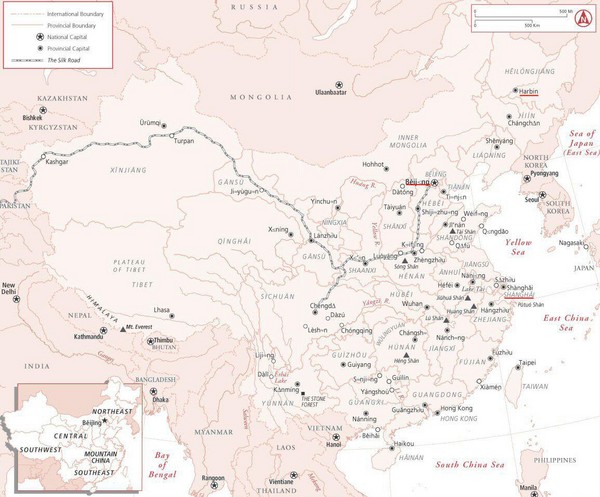 China Silk Road Map