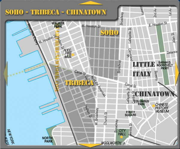 Fullsize Chinatown New York City Tourist Map