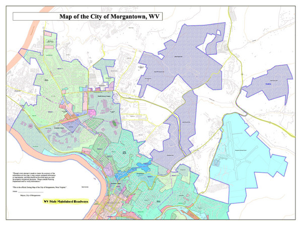 map of west virginia cities. West Virginia Zoning Map