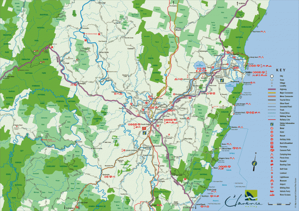 Clarence Valley Tourist Map