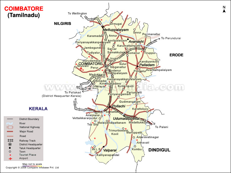 Coimbatore City Map Pdf Coimbatore Tourist Map - Coimbatore • Mappery