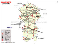 Coimbatore Tourist Map