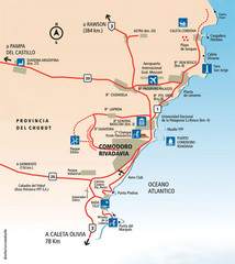 Comodoro Rivadavia Region Tourist Map