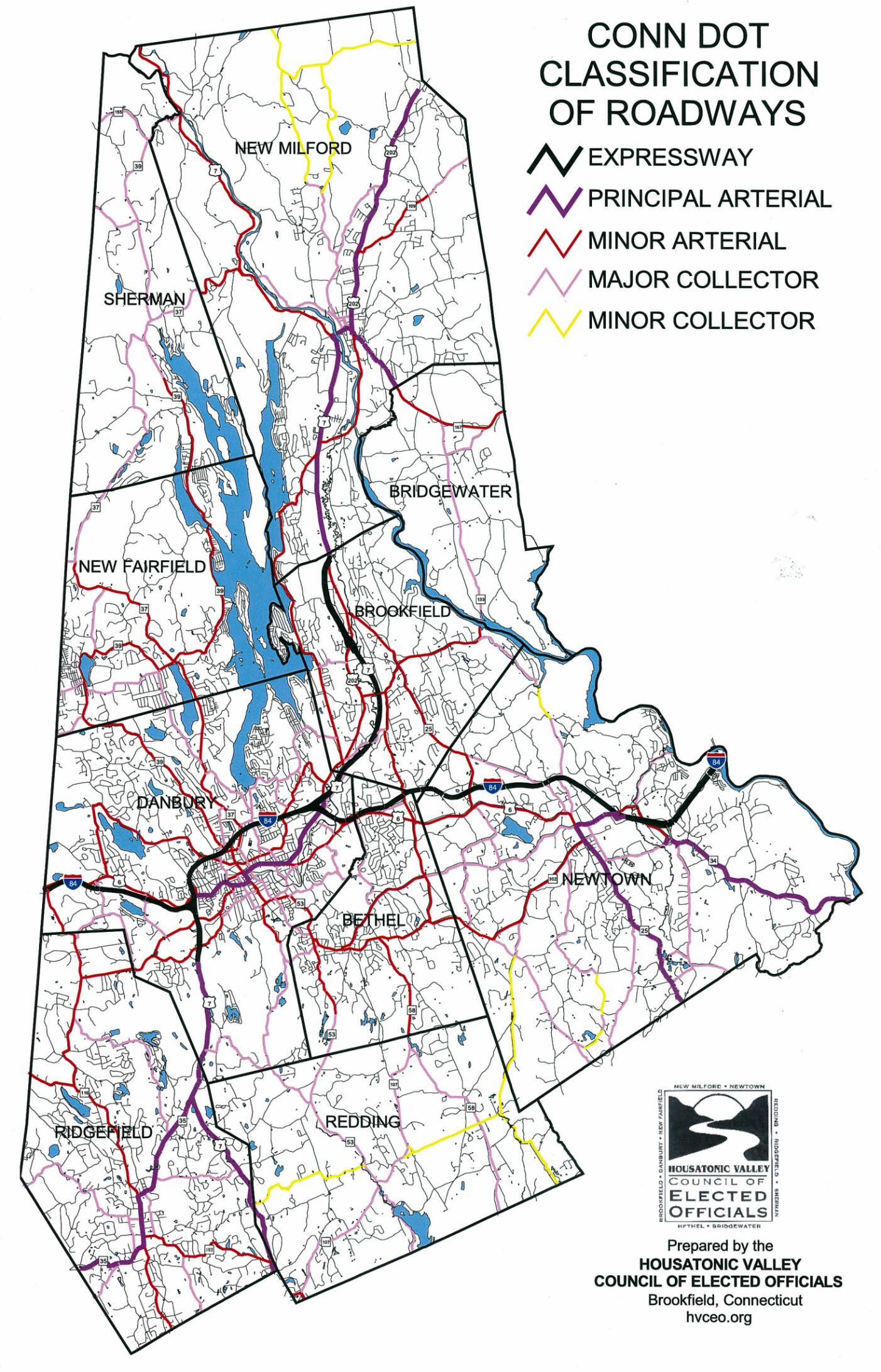 Connecticut Roadway Classification Map - Connecticut • mappery