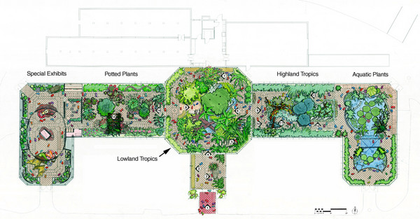 Map of the Conservatory of Flowers in Golden Gate Park, San Francisco, 