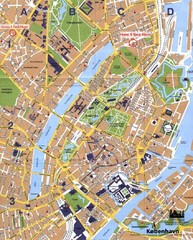 Copenhagen, Denmark Tourist Map