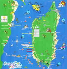 Cozumel Island Tourist Map