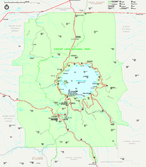 Crater Lake National Park official map