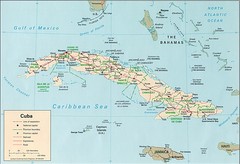 Cuba Country Tourist Map