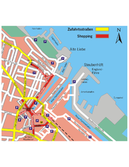 Cuxhaven Center Tourist Map
