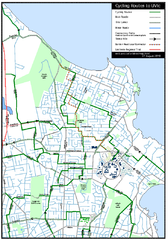 Cycling routes to UVic Map