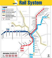 DART Rail System Map