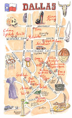 Dallas shopping map for Lucky Magazine