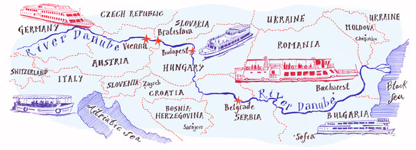 Danube River On Map