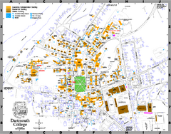 Dartmouth College campus map
