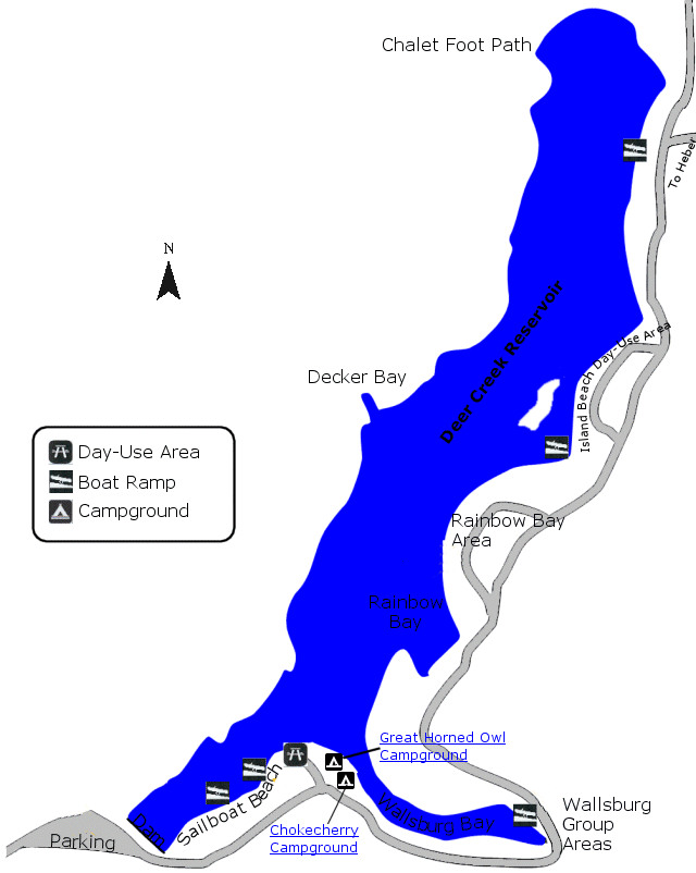 Deer Creek Lake Map Deer Creek State Park Map - Deer Creek State Park Ut Usa • Mappery