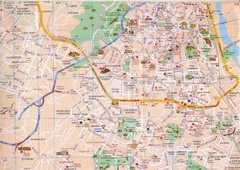 Dehli, India Downtown City Map