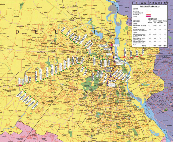 View LocationView Map. click for. Fullsize Delhi Metro Map