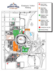 Denver, Colorado Invesco Field Parking Map
